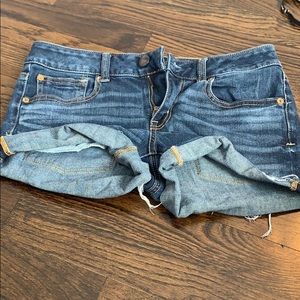 Blue denim jean shorts